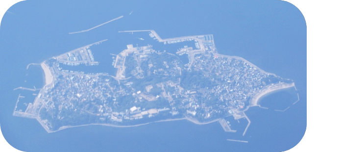 日間賀島の航空画像